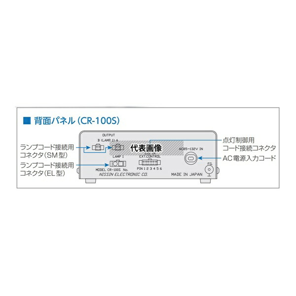 日進電子工業 CR-100S-L(24) LED照明用電源 直流電圧連続点灯用電源 目盛付ロック式アナログ調光ボリューム AC電源 1チャンネル 100W 24V照明