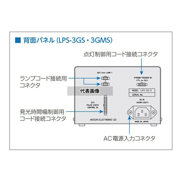 日進電子工業 LPS-3GS LED照明用電源 スポット照明シリーズ専用 ストロボ点灯用電源 オーバードライブ型 アナログボリューム調光型 1μs～990μs間 1チャンネル