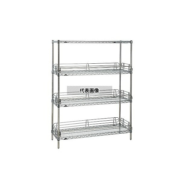 エレクター MS1220P1900W4L4 エレクターシェルフ スーパーシリーズ 落下防止ワイヤーシェルフ W1212×D460×H1892mm 4段 [法人限定]