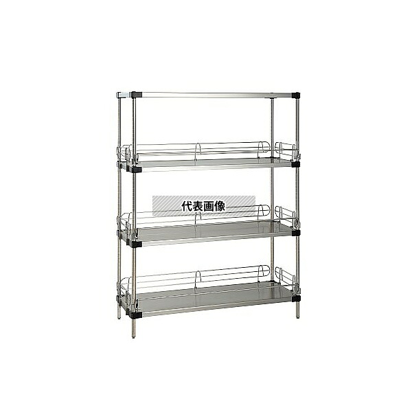 エレクター MSS1220P1590W4L4 エレクターシェルフ スーパーシリーズ 落下防止430ソリッドシェルフ W1213×D461×H1587mm 4段 [法人限定]