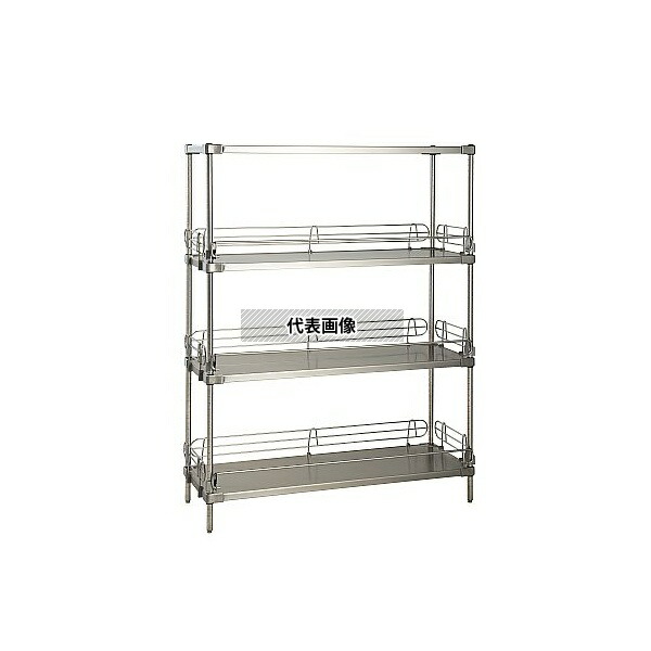 エレクター MSS1220SPS1900W5L4 エレクターシェルフ スーパーシリーズ 落下防止304ソリッドシェルフ W1213×D461×H1892mm 5段 [法人限定]