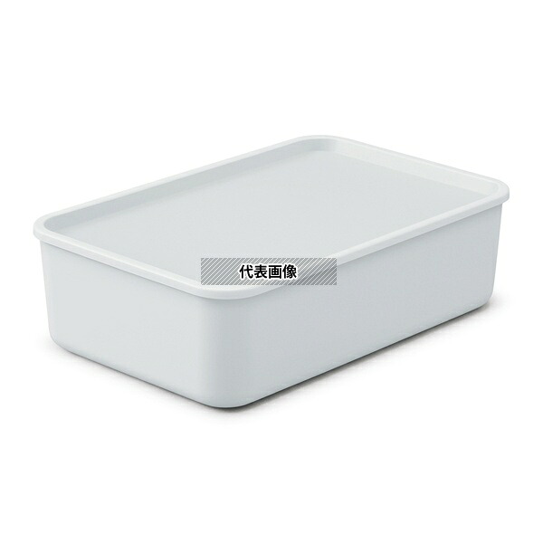 アイリスオーヤマ FTB-45 フタ付き積み重ねBOX ブルーグレー 1セット(6個入)