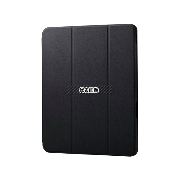 エレコム TB-A25XSABK 13インチiPadAir(M2)用フラップケース 衝撃吸収 ApplePencil収納 スリープ対応 ブラック