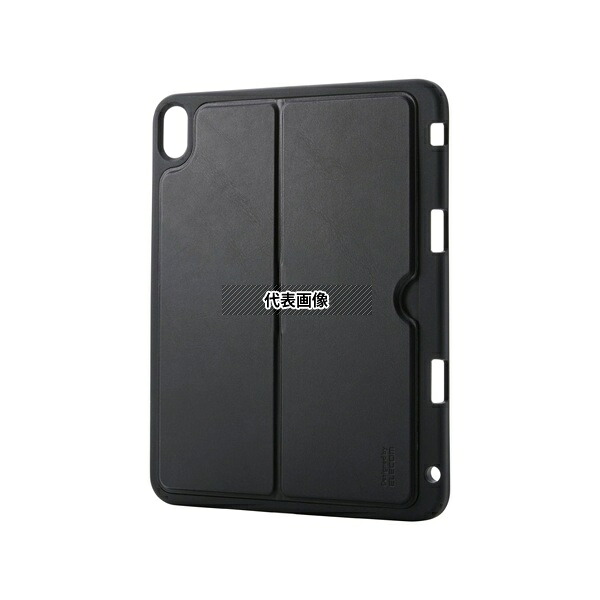 エレコム TB-A25RUCSTBK iPad11インチ(A16)/10.9インチ(第10世代)用ソフトケース スタンド付き Apple Pencil収納 ブラック