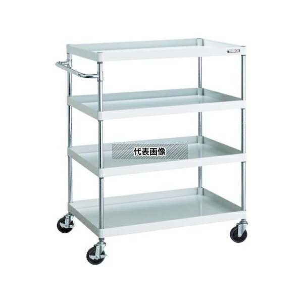 トラスコ中山 PEW-1294-W フェニックスワゴン 省音 900X600XH1200 4段 W色 [法人限定]｜セミプロＤＩＹ店ファースト 36,823円
