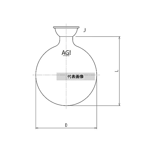 旭製作所 3218-2000-G ロータリー受フラスコ 2000mL