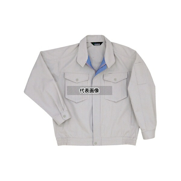 ミドリ安全 G341-UE-L 秋冬作業服 帯電防止JIS適合 男女共用E/Cブルゾン シルバーグレー L