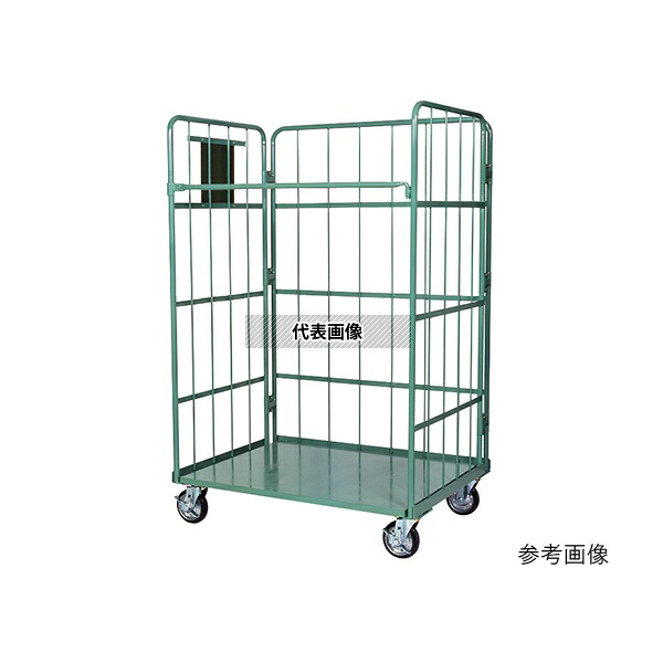 金沢車輌 SH-29S-A 折りたたみカゴ台車 スチール製 800×600×1450mm