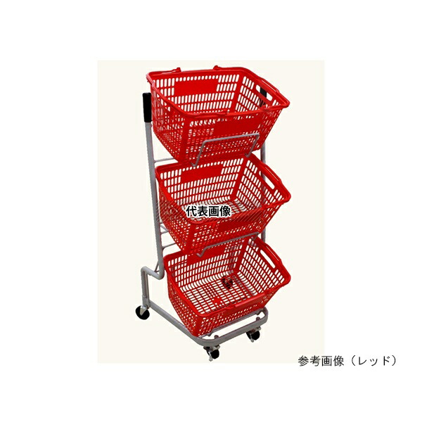 大和産業 YBW 3段バスケットワゴン(カゴ3個付き) ライトグレー [法人限定] 17,425円