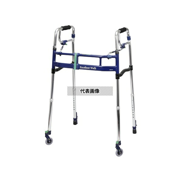 ユーバ産業 HT-0293ST ニュースライドフィットEX歩行器 超ハイサイズ(ST・前輪2ウェイキャスタータイプ) [法人限定]
