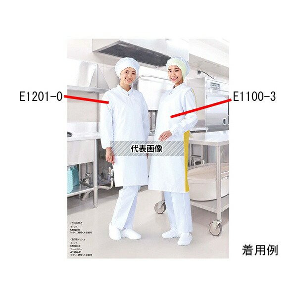 ワコウ E1120-4G Newセンシア(R)エプロン ノースリーブ 後撥水タイプ ゴムタイプ ピンク