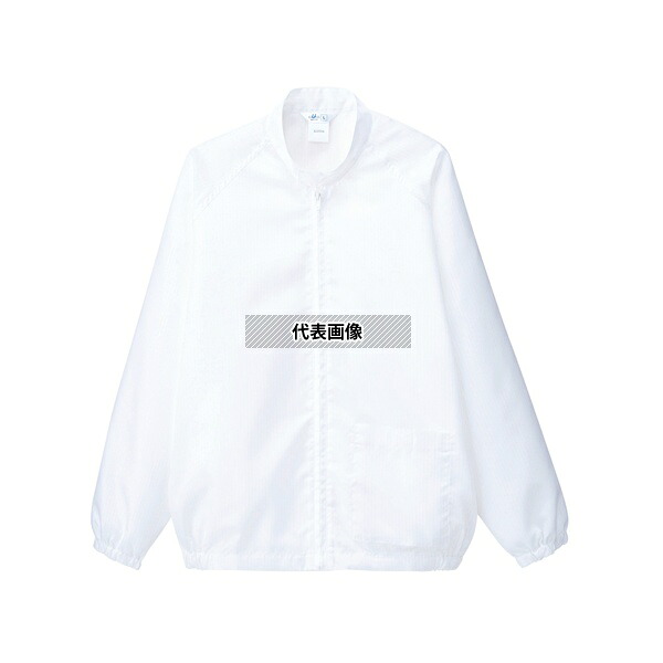 ミドリ安全 S3205W-UE-LL 作業服 クリーンウェア 男女共用 上衣 ホワイト LL