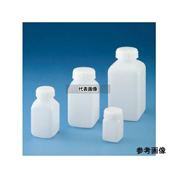 ニッコー・ハンセン 1130-04 標準規格瓶 角型広口(ナチュラル) 1L 滅菌済 48本入