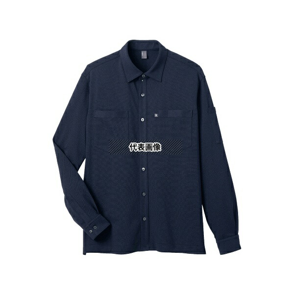 カーシーカシマ CWY173 CAREAN 長袖ニットシャツ T/C KANOKO SHIRT ネイビー L