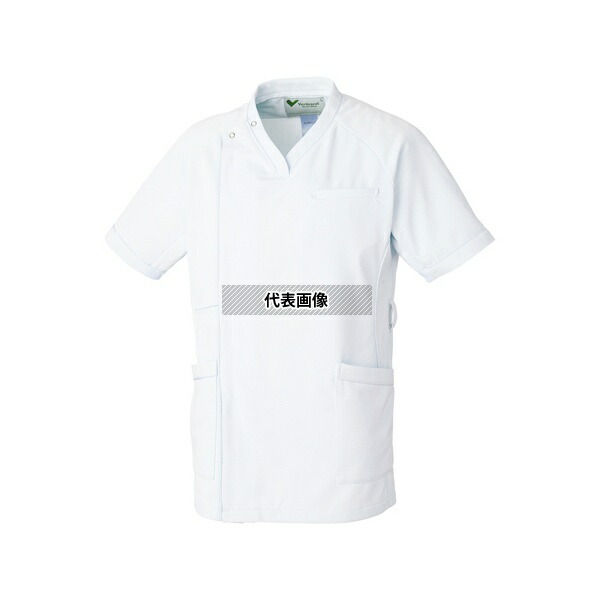 ミドリ安全 VEMG220-UE-5L 作業服 メディカルウェア ベルデクセル 男性用スクラブ VEMG220上 ホワイト 5Lサイズ