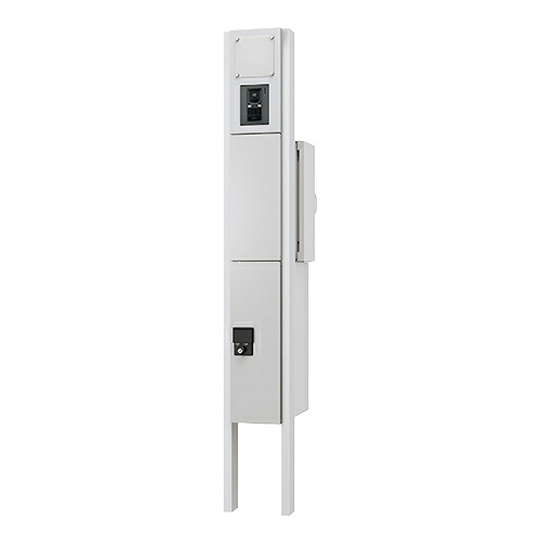 ナスタ(NASTA) 門柱ユニット　KS-GP10ANKT-E-M3R-TL　インターホン取付・LED照明/表札付　カラー：ライトグレー　右勝手　[法人限定]