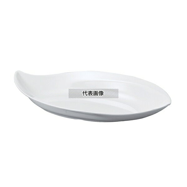 若泉漆器 ニューホワイト 変形鉢 38.8cm 388×210×H67mm 和/洋/中 食器 No.0261730