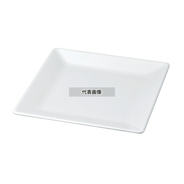 若泉漆器 ニューホワイト 角盛皿 42cm 425×425×H37mm 皿 No.0405510