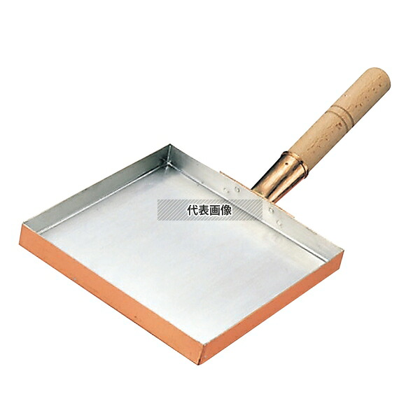 丸新銅器 銅 玉子焼(卵焼き) 関東型(薄焼用) 24cm 玉子焼き器 No.0500400