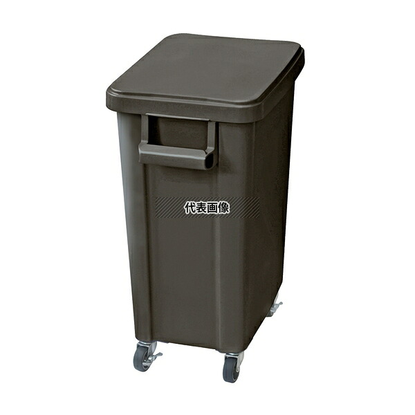 RISU(リス) 厨房用キャスターペール(排水栓付) 70L ダークグレー(DGY) 70L 570×350×H695mm No.0559800