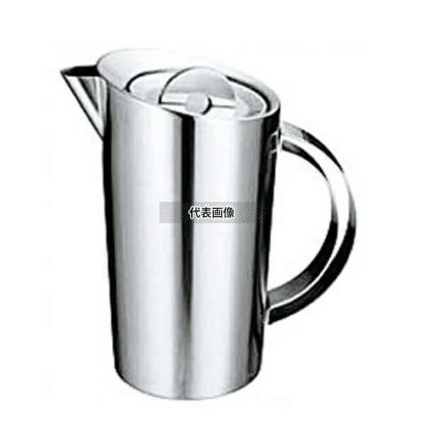 MARUTAMA MARUTAMA(玉虎堂製作所) 18-8(ステンレス) ニューウォーターポット 1600cc 1.6L 120×H218(注ぎ口含まず) カフェ/サービス用品/トレー No.1735700