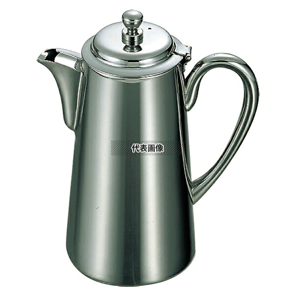 YUKIWA(三宝) UK 18-8(ステンレス) M型 ウォーターポット 1.8L 1.8L 95×H240 カフェ/サービス用品/トレー No.1735900