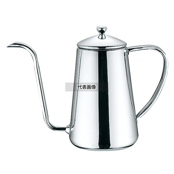 YUKIWA(三宝) UK 18-8(ステンレス) 電磁対応 コーヒードリップポット 1600cc 1600cc 底径:φ130 カフェ/サービス用品/トレー No.1742000