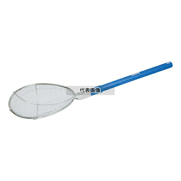 長谷川化学工業 揚げ物用 ブルー角柄 (ワンプッシュ式) KP80H 80cm 80cm 給食用スパテラ/すくい網/ひしゃく No.1971100