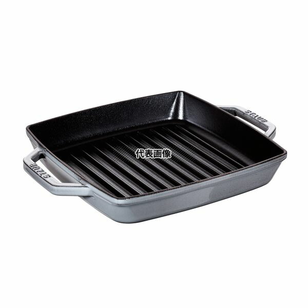 ストウブ ピュアグリル スクエア 28cm グレー 40511-684 底寸:240×240 ブランドキッチンコレクション No.2286100