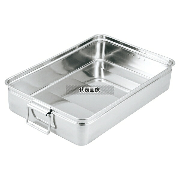 CL 18-8(ステンレス) 番重バット 特大 深型 (12cm) 手付 約25L 660×440×120 運搬/ケータリング No.3038000