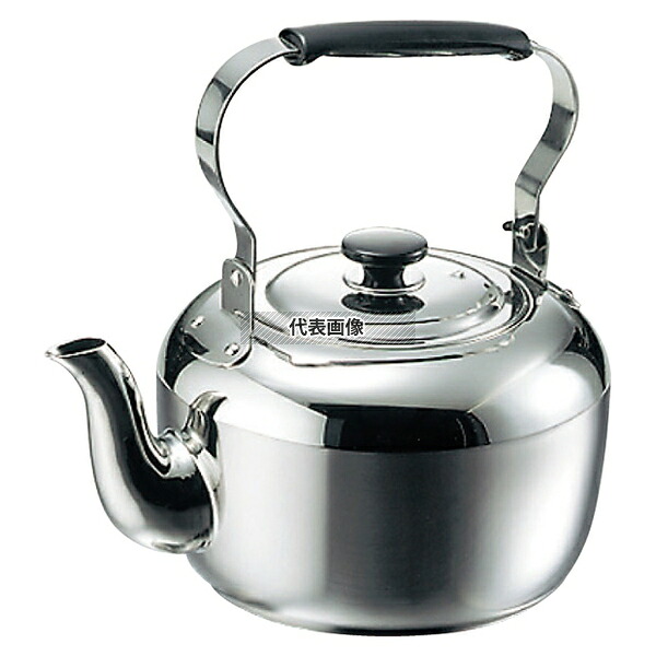 MARUTAMA(玉虎堂製作所) 18-8(ステンレス) 電磁用 ケットル 10.0L 10L 300 カフェ/サービス用品/トレー No.3676500