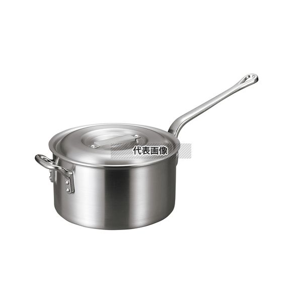アルミ バリックス 片手鍋 (磨キ仕上ゲ) 15cm 1.6L φ165 ガス専用 No.4977601