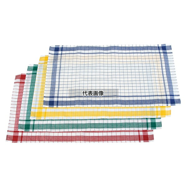 江部松商事 半麻格子ダスター 12枚入 青 720×400 ダスター No.5185210