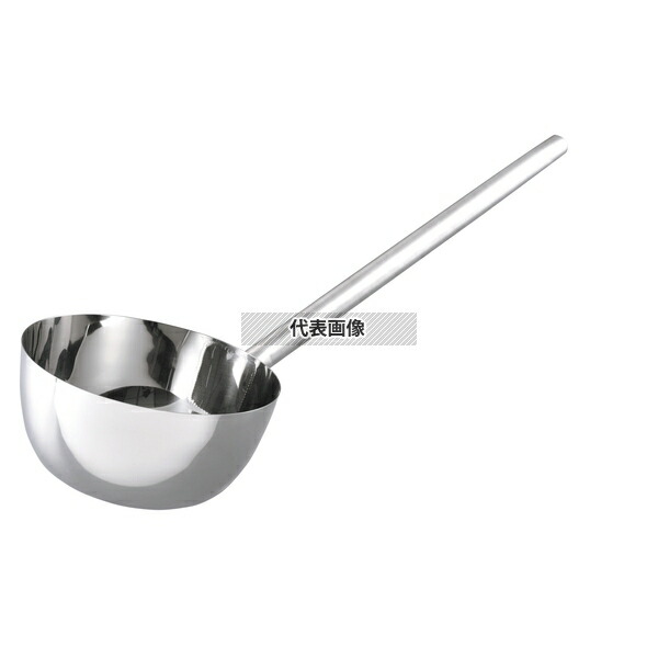 神子島製作所 18-8(ステンレス) 長柄付ひしゃく三角グリップ 24cm (3.85L) 柄長25cm 3850cc 柄:25cm ひしゃく No.6029720