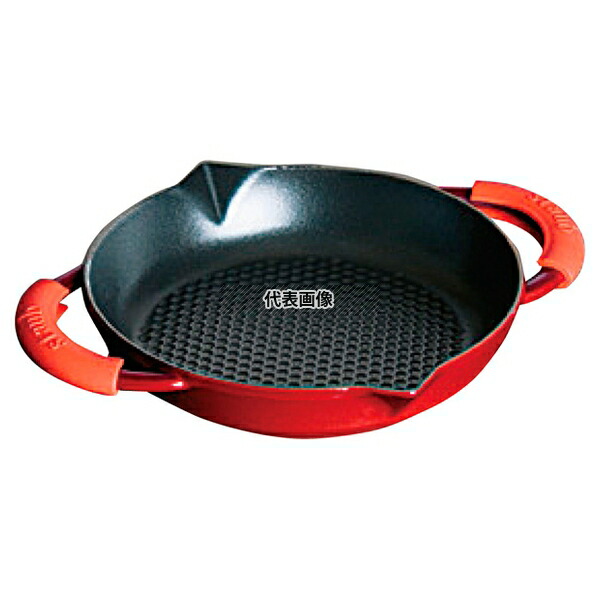 ストウブ ニダベイユ ホルダー付フライパン 28cm チェリー 40509-886 底径:235 ブランドキッチンコレクション No.6651310