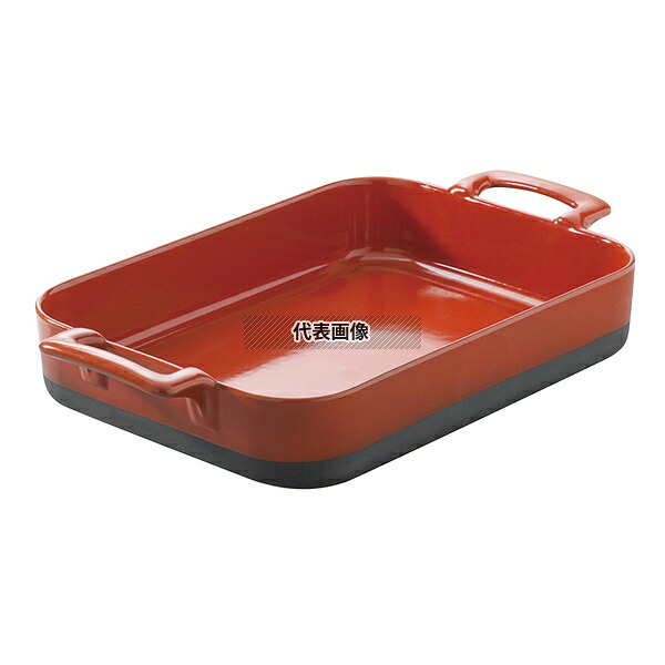 REVOL(レヴォル) エクリプス レクタンギュラーディッシュ レッド 19cm RVE635285 700cc 190×125×H50 オーブンウェア No.7719380