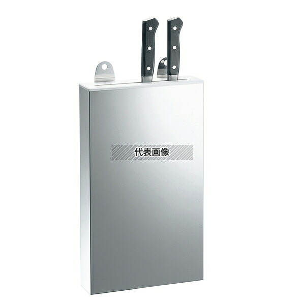 ＩＫＤ 18-8(ステンレス) IKD 抗菌 PP板付 庖丁差 釘打式 小 1段 220×53×H370 砥石/庖丁差し No.8074000