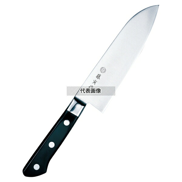 藤寅作 DP鋼 (ツバ付) 三徳庖丁 FU-503 17cm 全長:295 三徳庖丁 No.8708701