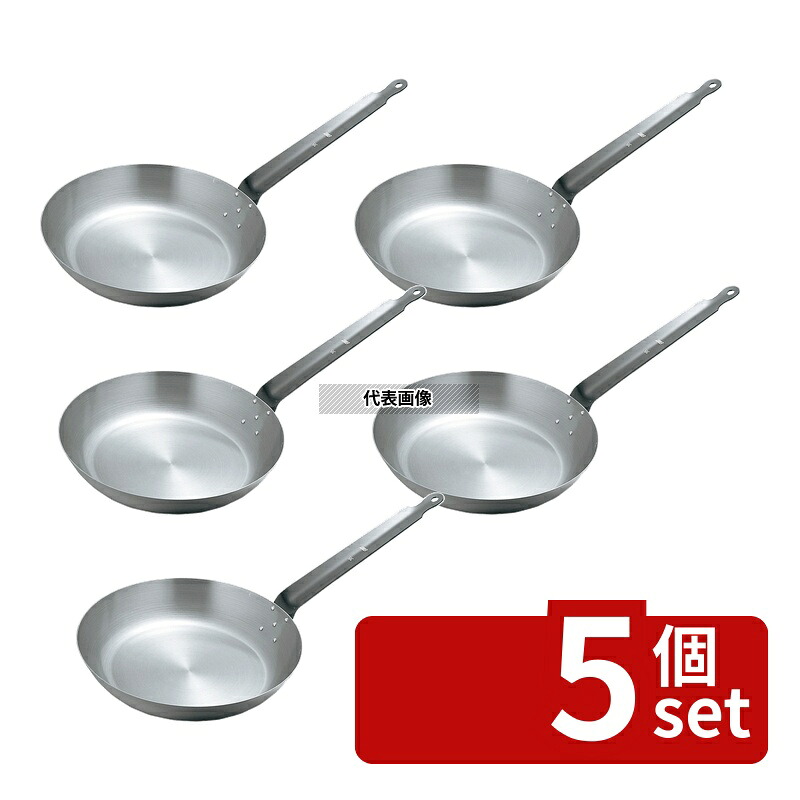【5個セット】EBM(江部松) 鉄 フライパン 30cm 底径:210 No.0186000｜セミプロＤＩＹ店ファースト