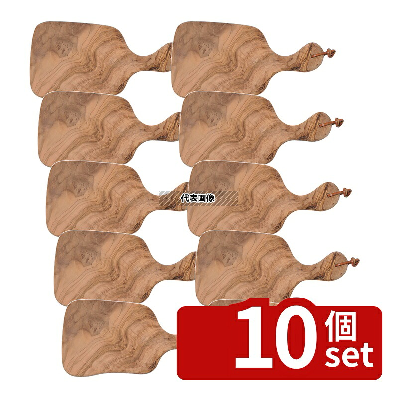【10個セット】リビングカマトク ドリス・オリーブ ラウンドボードハンドル 46cm 約460&times;200&times;H20mm 皿 No.0313580｜セミプロＤＩＹ店ファースト