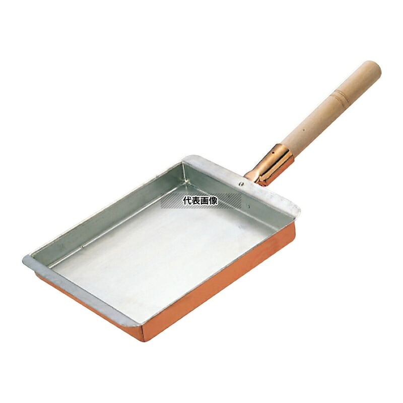丸新銅器 銅 玉子焼(卵焼き) 関西型 24cm 242&times;325mm 玉子焼き器 No.0499100｜セミプロＤＩＹ店ファースト 21,406円