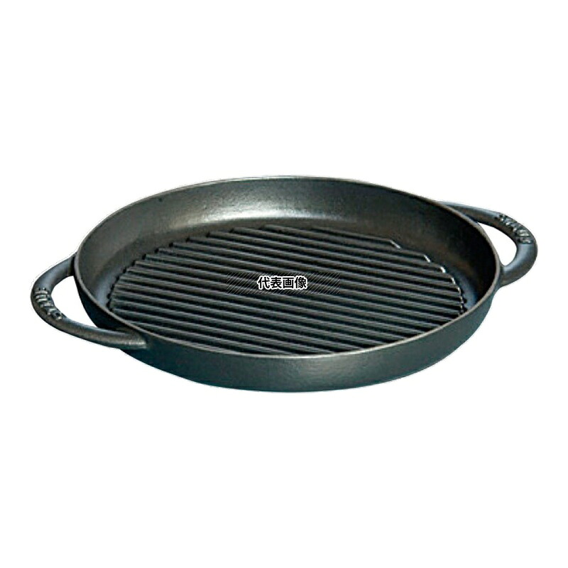 staub(ストウブ) ピュアグリル ラウンド 22cm ブラック 40511-520 No.0658200｜セミプロＤＩＹ店ファースト 9,950円