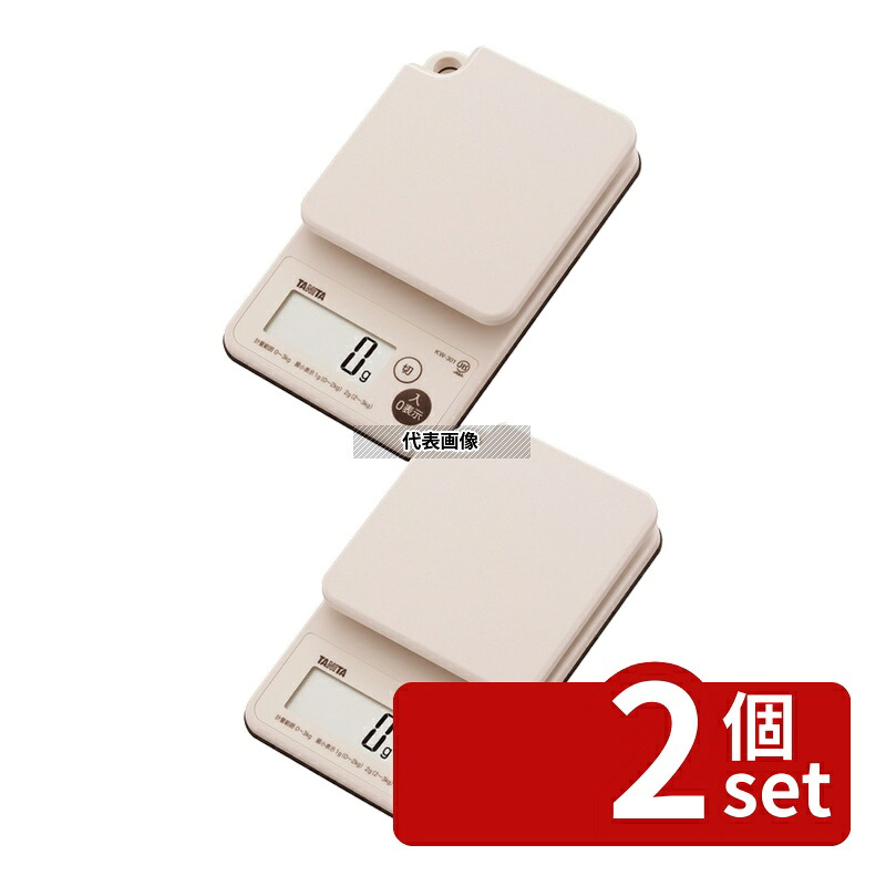 【2個セット】TANITA(タニタ) デジタルクッキングスケールKW-301 122&times;194&times;H39 ハカリ No.1038480｜セミプロＤＩＹ店ファースト