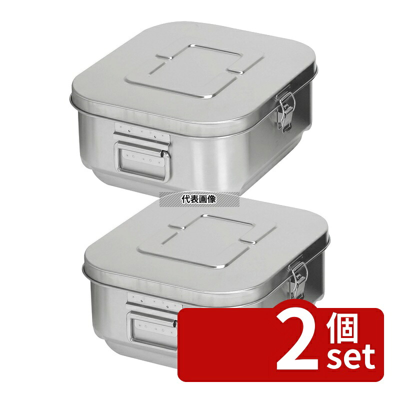 【2個セット】江部松商事 ステンマイルドボックスS クリップ付 SMB-04C 4L 本体:287×207×H135 運搬/ケータリング No.1129850|セミプロDIY店ファースト