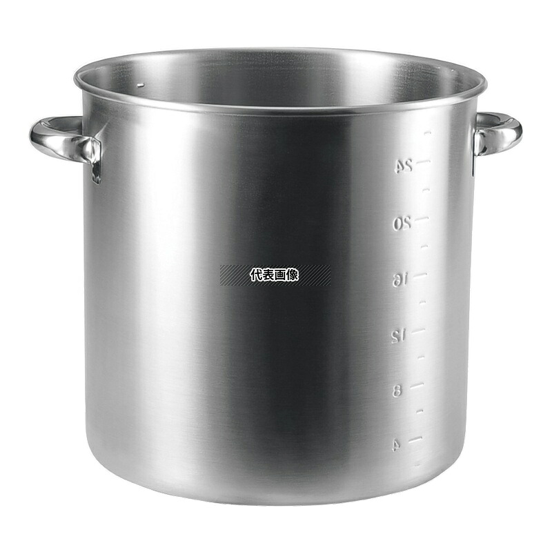 K 19-0(ステンレス) IH対応 寸胴鍋 (目盛付) 30cm (蓋無) 21L 寸胴鍋 No.1865100 | 業務用 厨房用品 なべ 鍋｜セミプロＤＩＹ店ファースト