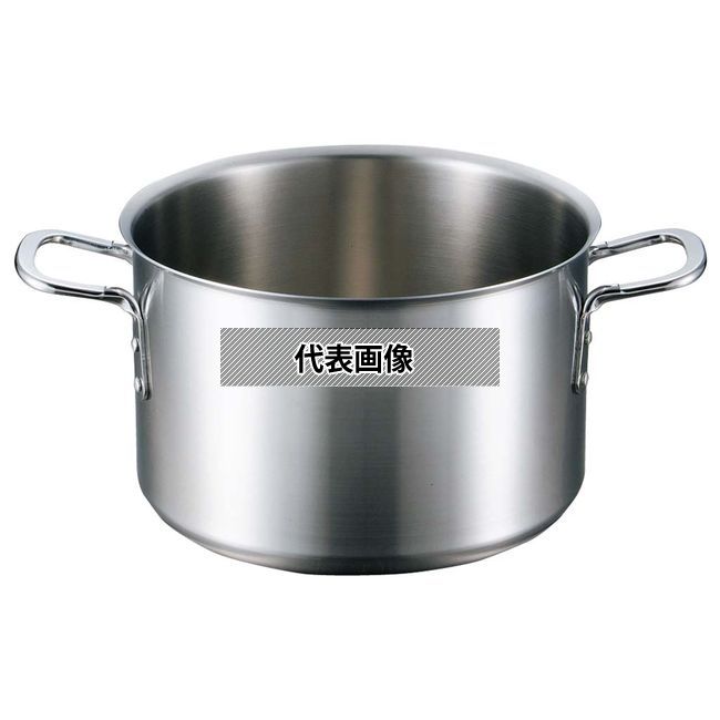 EBM(江部松) ビストロ 三層クラッド 半寸胴鍋 24cm 蓋無 OD258×BD215 寸胴鍋 IＨ・ガス兼用鍋 No.4143000