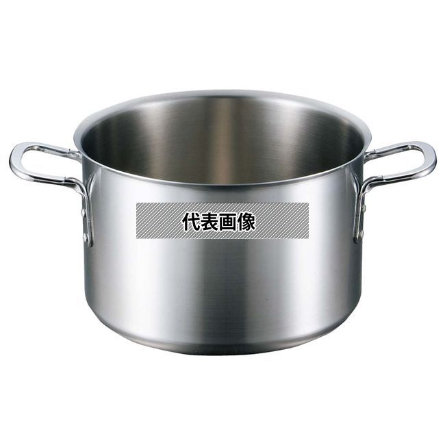EBM(江部松) ビストロ 三層クラッド 半寸胴鍋 33cm 蓋無 OD350×BD280 寸胴鍋 IＨ・ガス兼用鍋 No.4143300