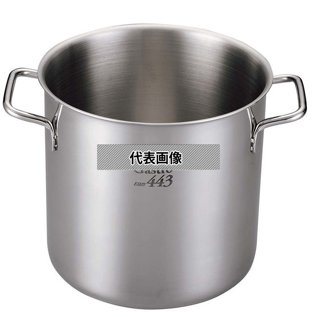 EBM(江部松) Gastro 443 寸胴鍋 (蓋無) 36cm 36.6L φ375×H360 No.7684700 IH/ガス兼用鍋|セミプロDIY店ファースト