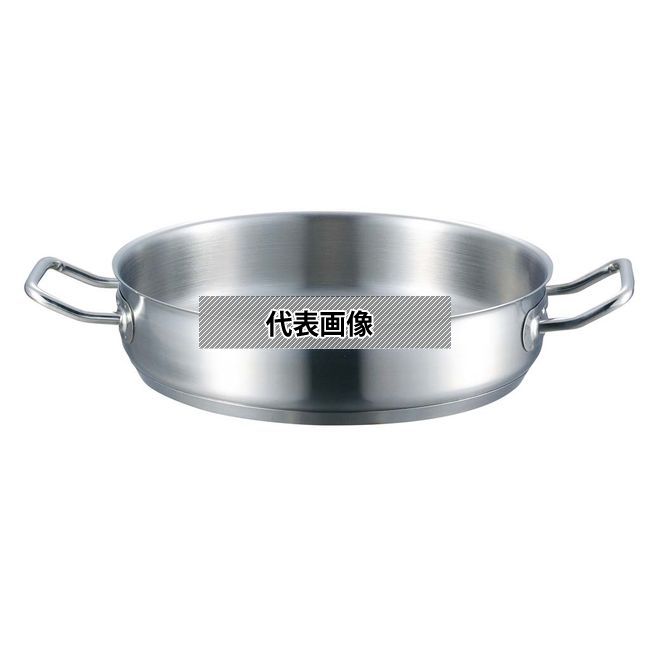 EBM(江部松) 18-8(ステンレス) プロシェフ IH 外輪鍋 28cm 蓋無 5.8L φ294 IH/ガス兼用鍋 No.8888300|セミプロDIY店ファースト