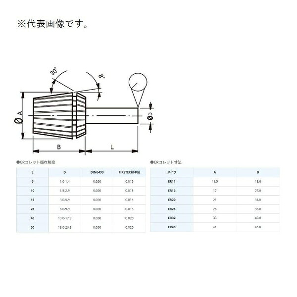 ファーステック ER-20コレット 10.6-11.5 FT-ER20-11.5